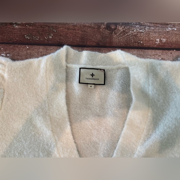 Tuckernuck Ivory Cardigan with Puff Shoulders - Picture 3 of 7